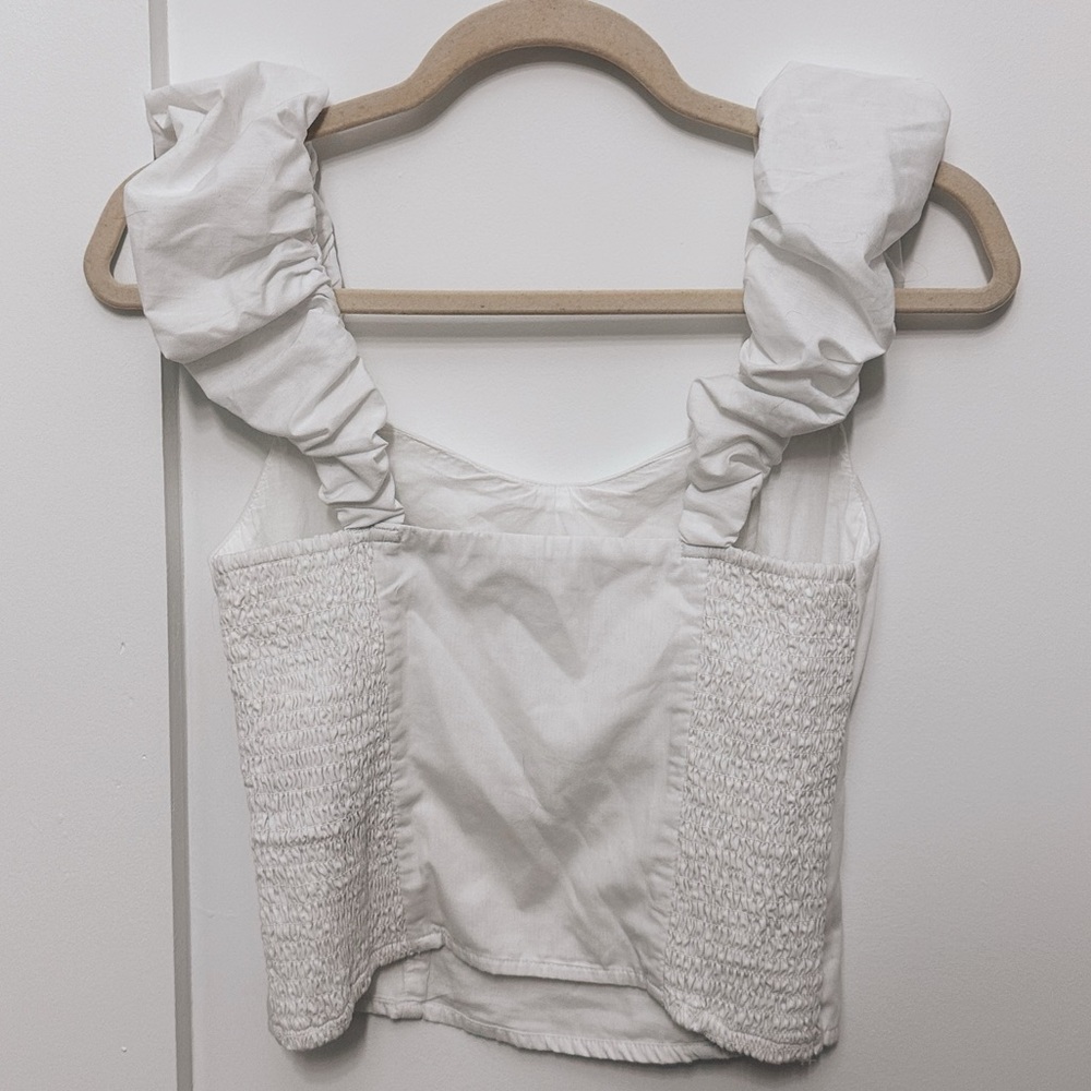 Ruffled/Smocked Crop Top - Picture 3 of 4